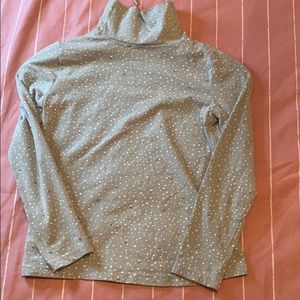 Cute Periwinkle turtleneck with white dots